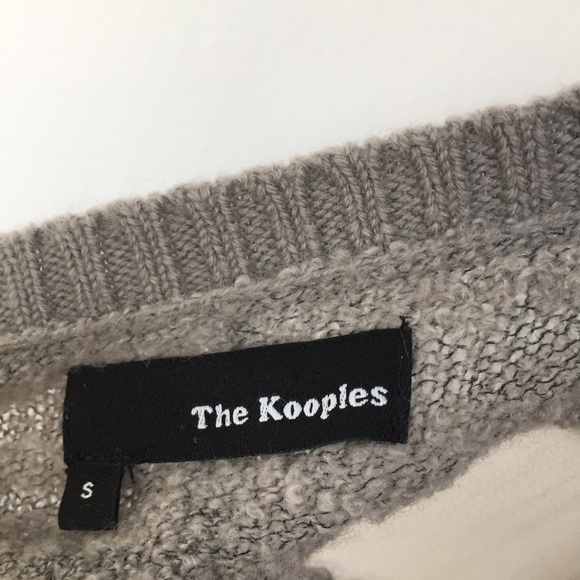 The Koupples Gray Zip Sheer Panel Sweater Jacket S - Picture 4 of 4
